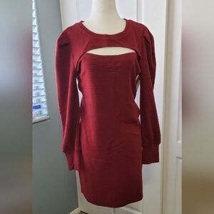 Steve Madden Red Ribbed Women’s Dress